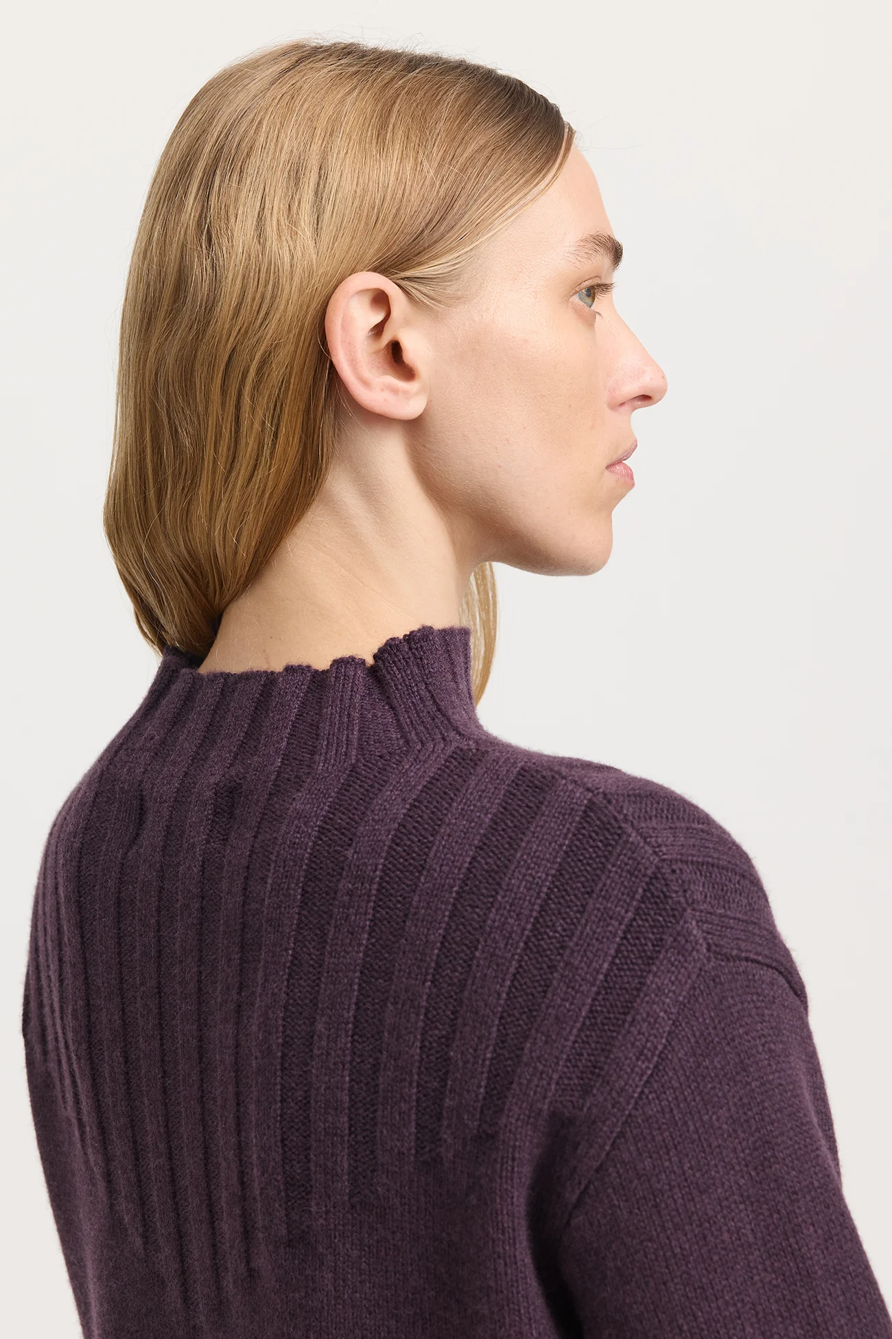 Toorallie Wide Rib Mock Neck - Sumak