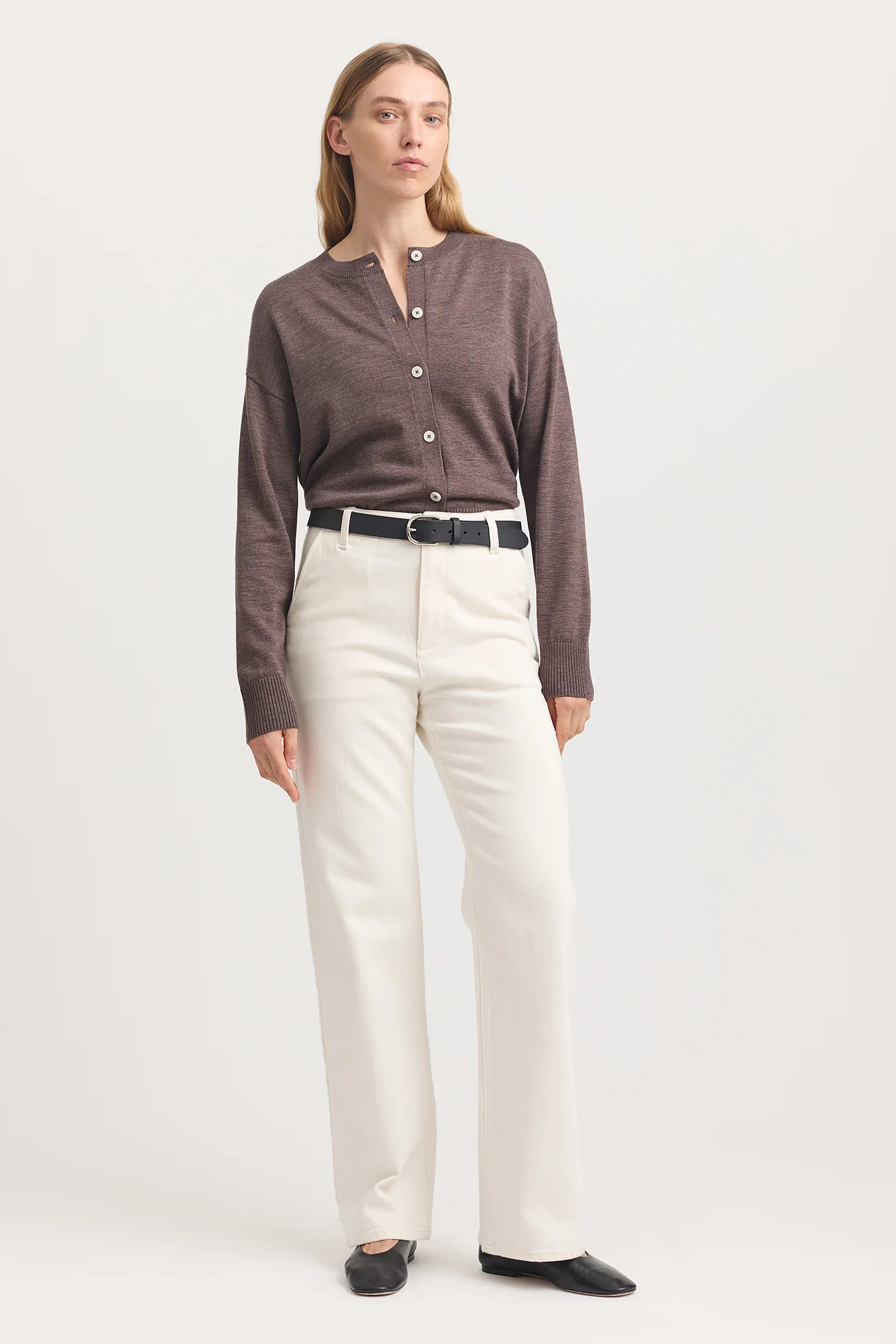 Toorallie Fine Knit Cardigan - Mocha