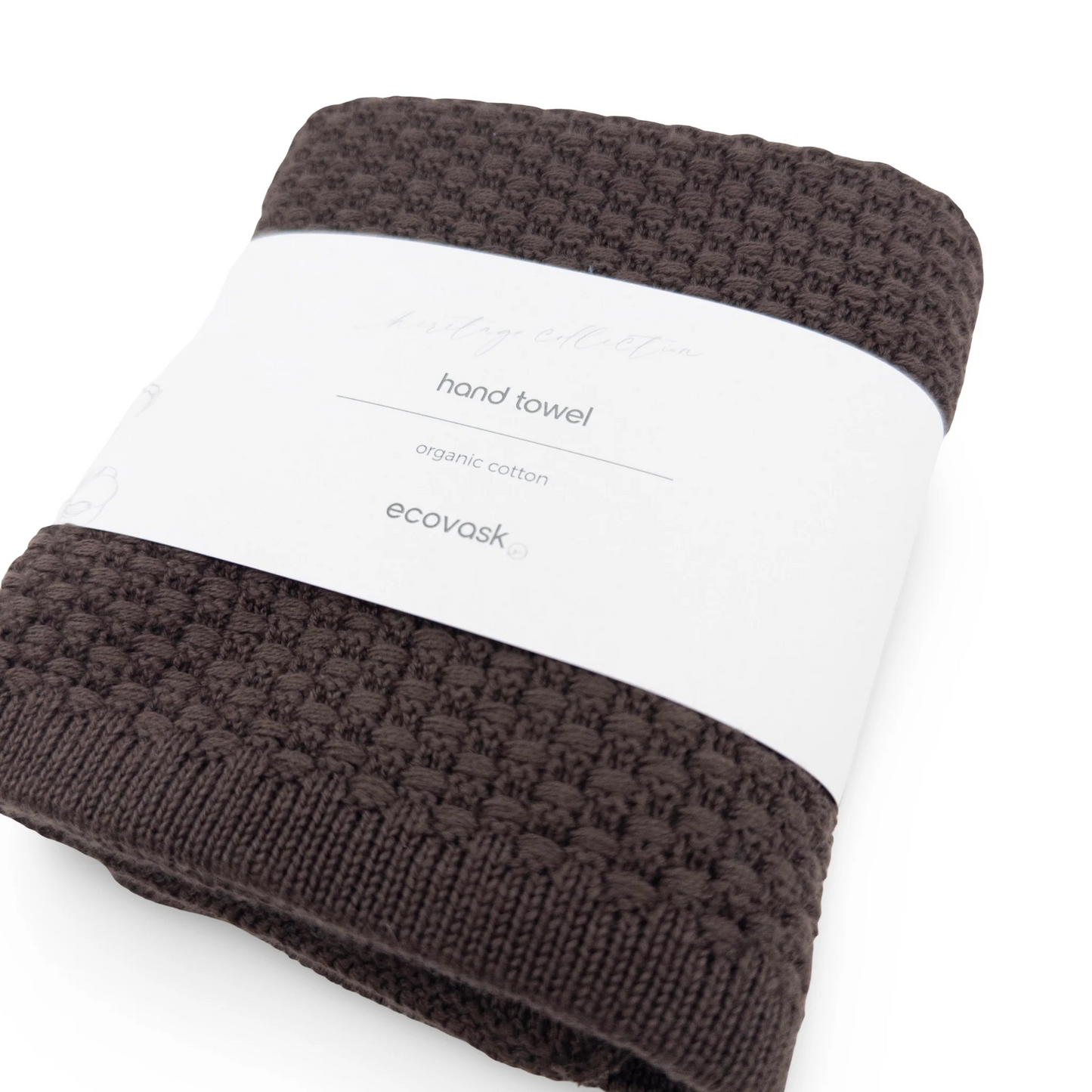 Ecovask Heritage Hand Towel - Chocolate