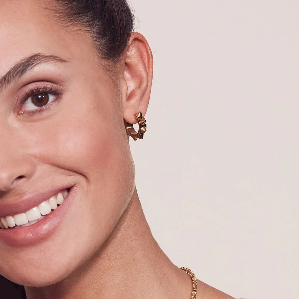 Edblad Peak Creole Earrings Small Gold