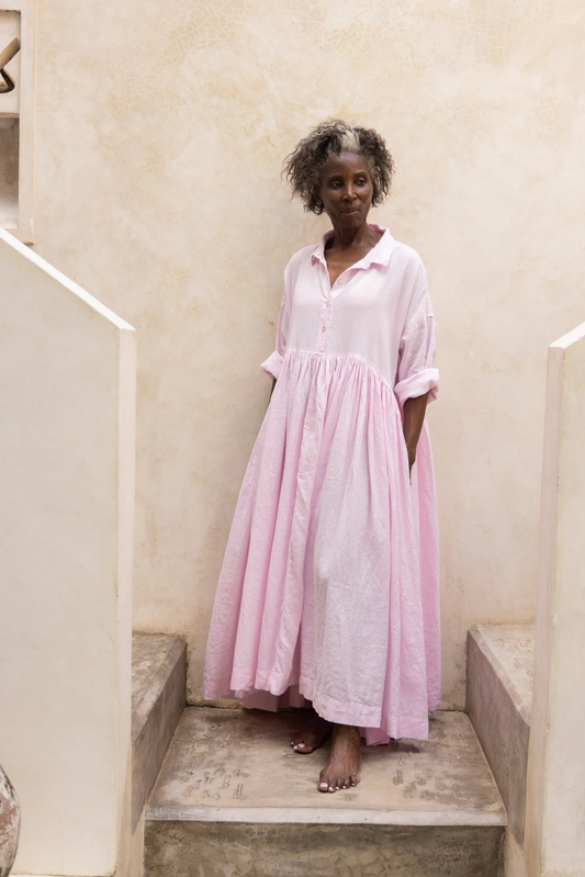 Meg By Design Edith Dress Linen - Pink