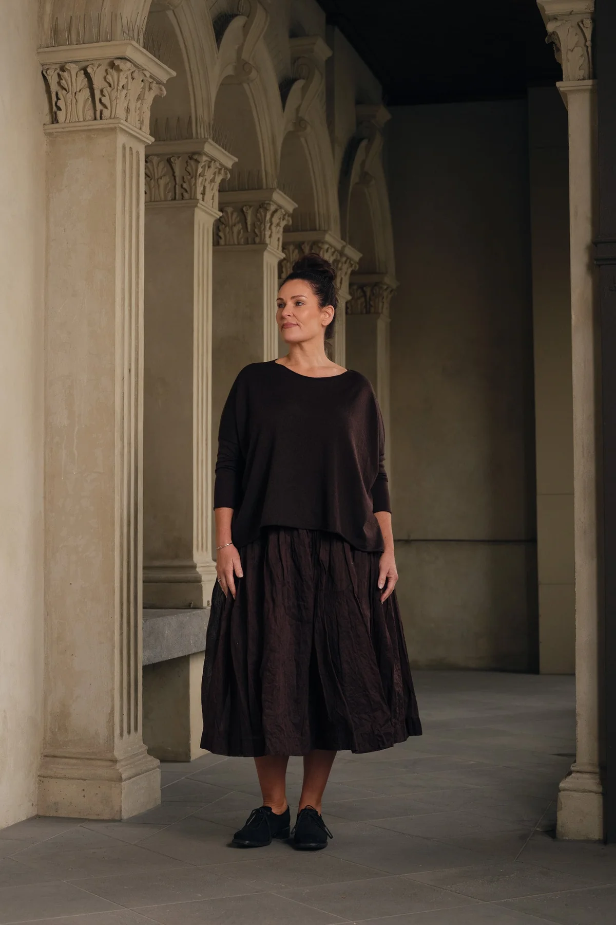 Meg By Design Emi Wool Jumper - Chocolate