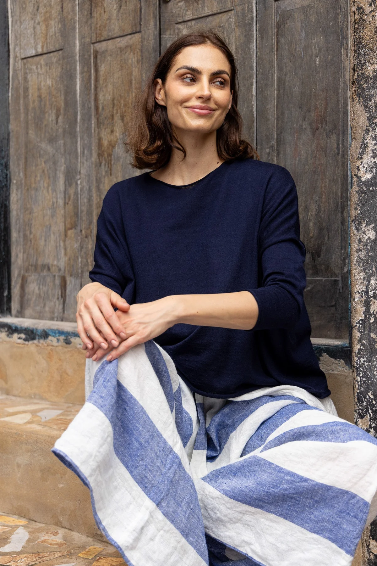 Meg By Design Emi Wool Jumper - Indigo