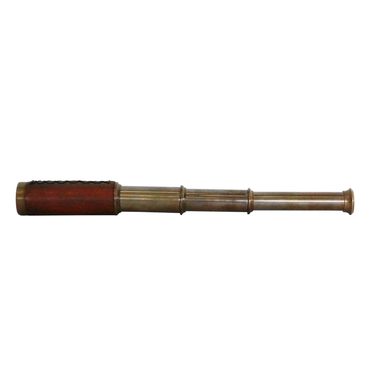 CC Interiors Leather & Brass Telescope