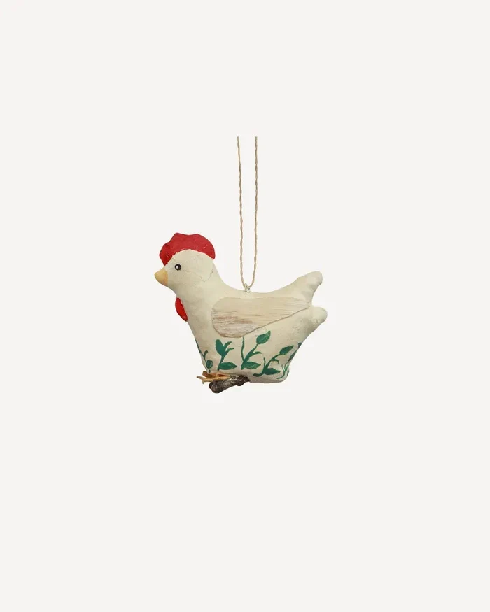 French Country Canvas Chicken Hanging Decoration