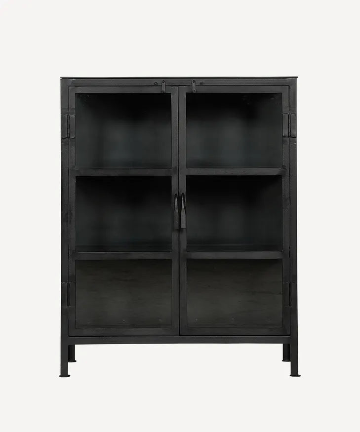 French Country Monroe Short Glass Display Cabinet