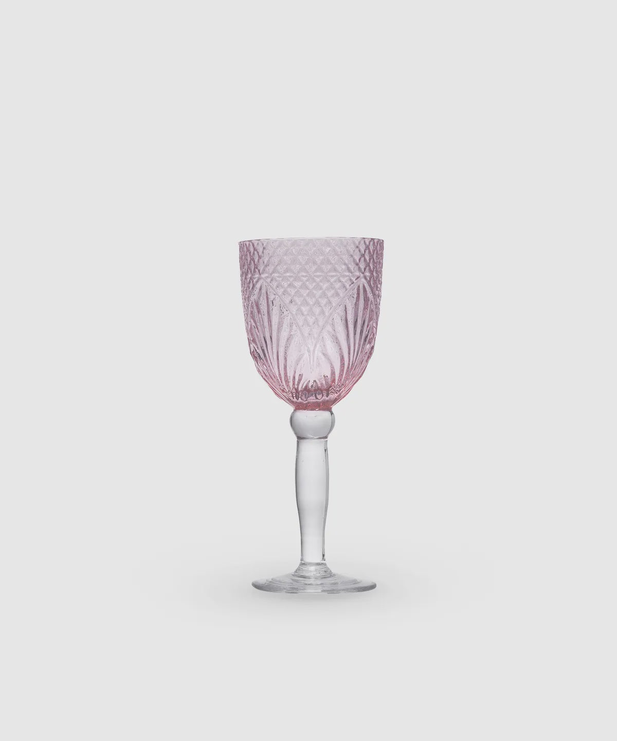 French Country Vintage Pink Goblet Set of 4