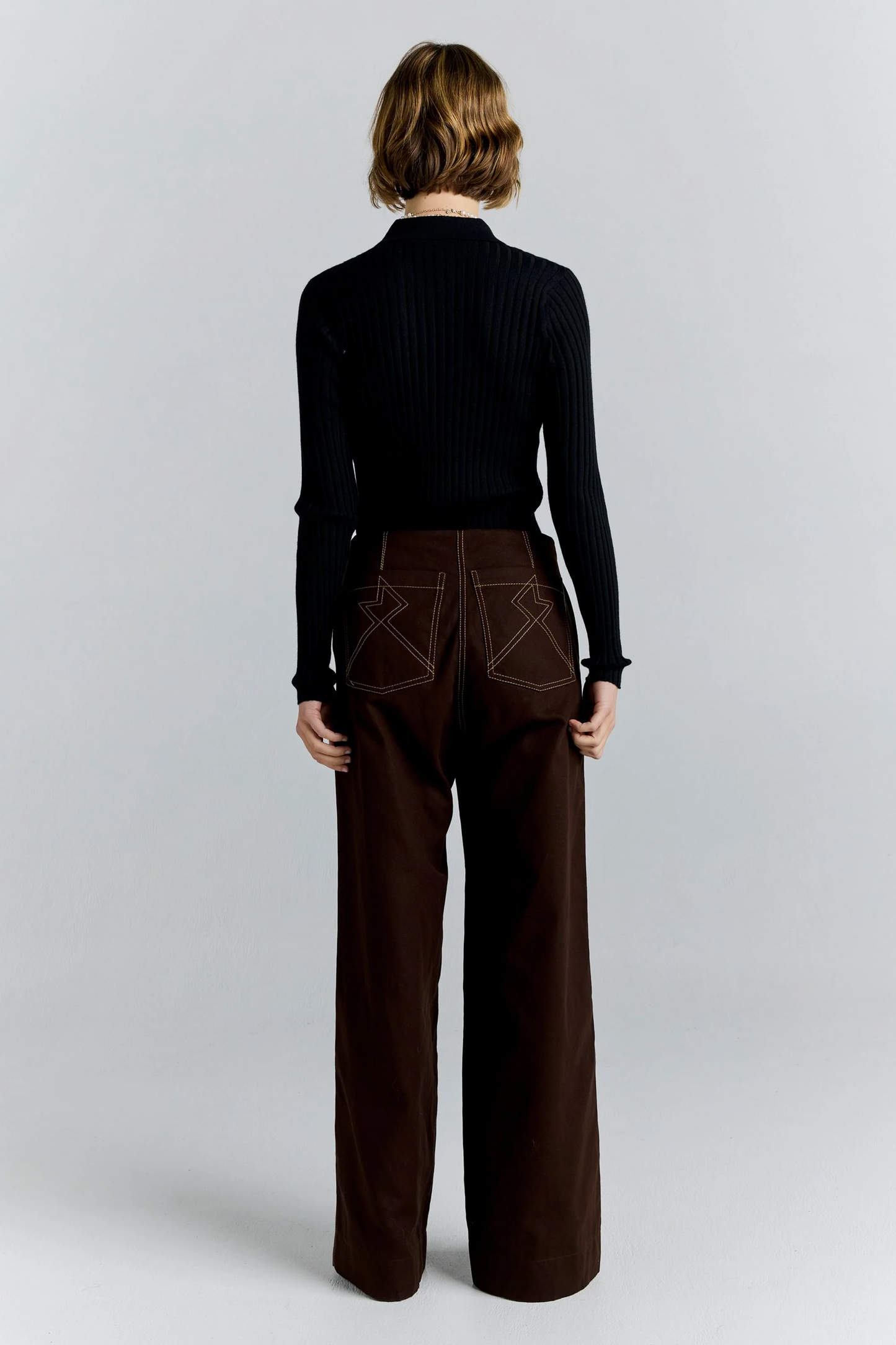 Karen Walker Chevalier Pants - Chocolate