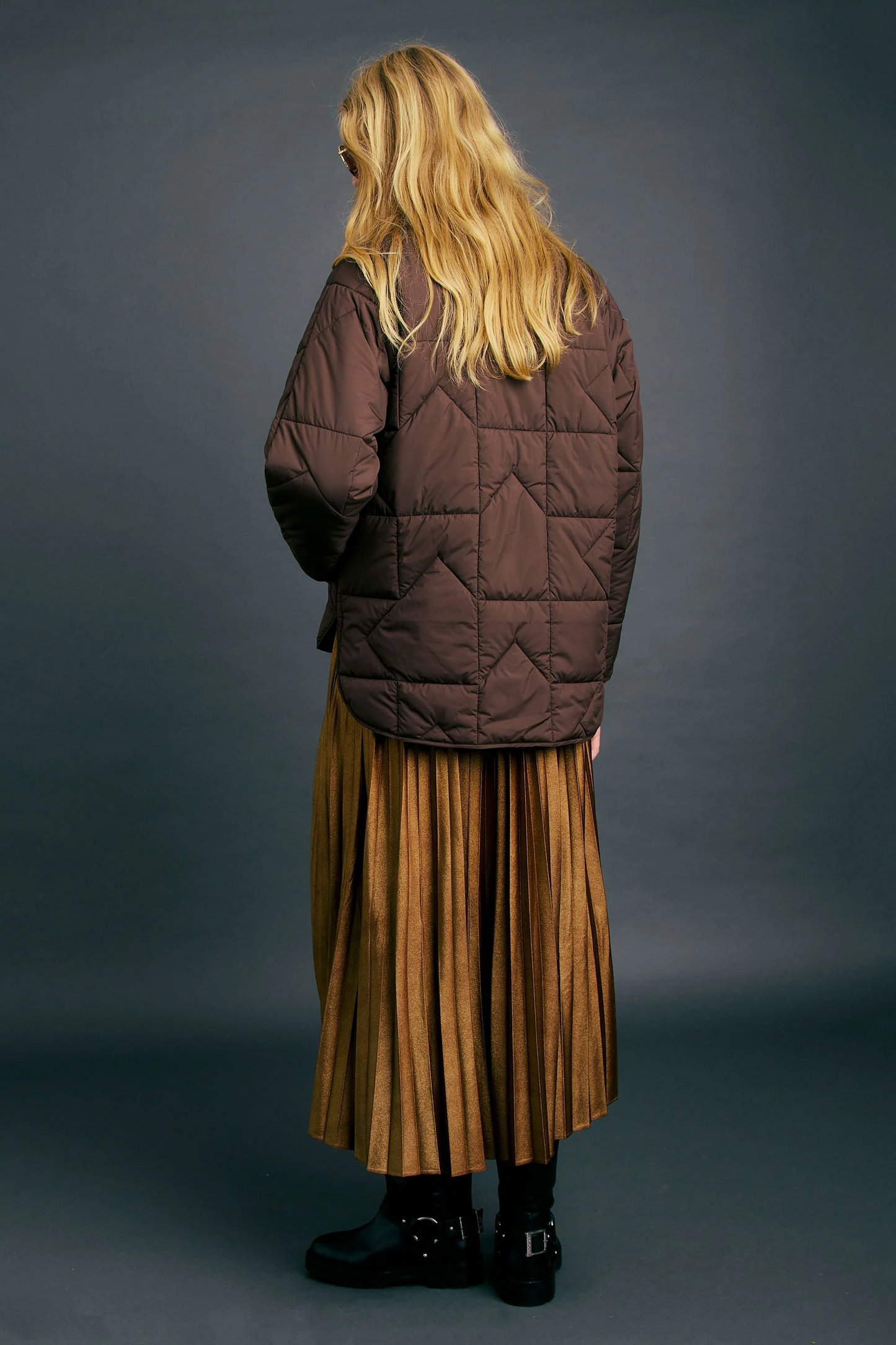 Karen Walker Quilted Monogram Jacket - Chocolate