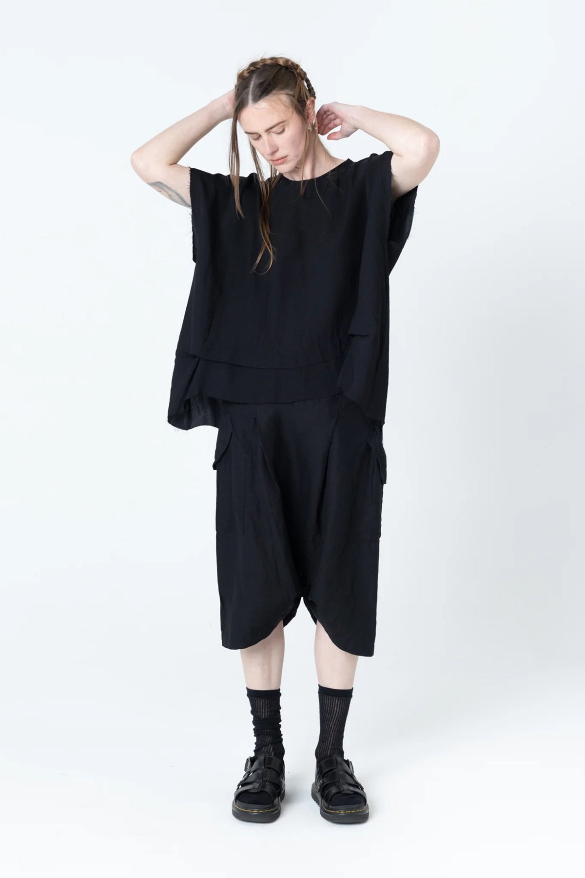 Company Of Strangers Fold Tank - Black Seersucker
