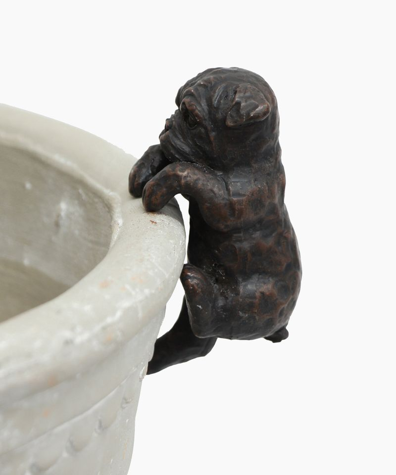 French Country Hanging French Bulldog Dark Brown