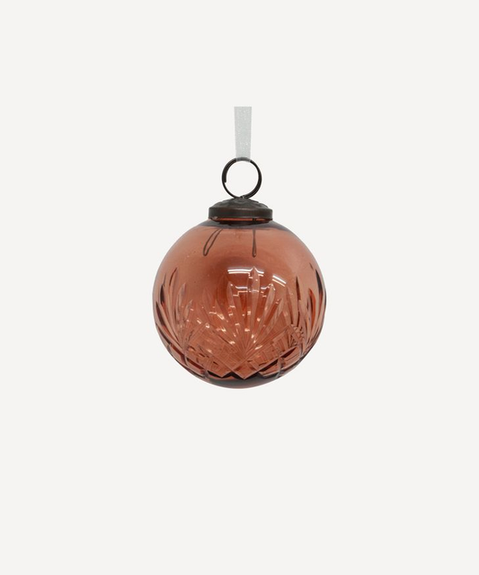 French Country Cut Glass Bauble - Burnt as