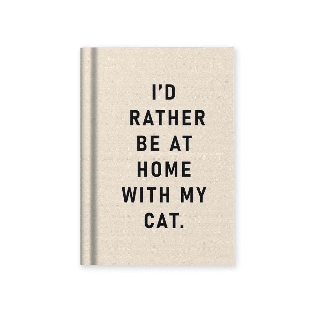 Vevoke Hard Cover Tiny Notebook - I'd Rather Be At Home With My Cat