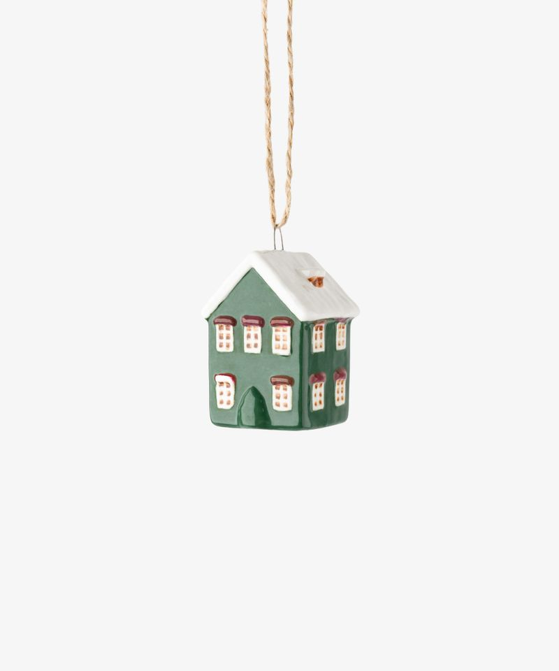 French Country Hanging Mini House - Green