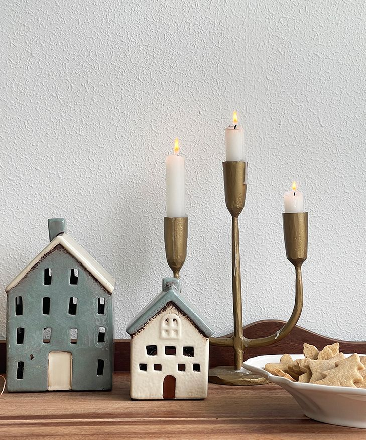 French Country Alsace Tealight Villa Blue