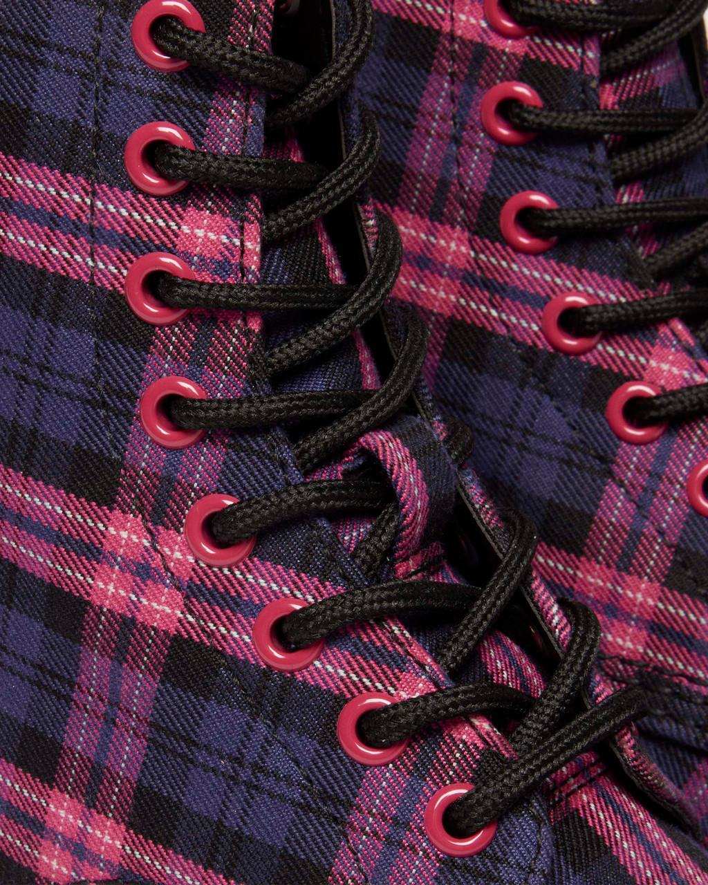 Dr Martens 1460 Pink Tartan Lace Up Boots