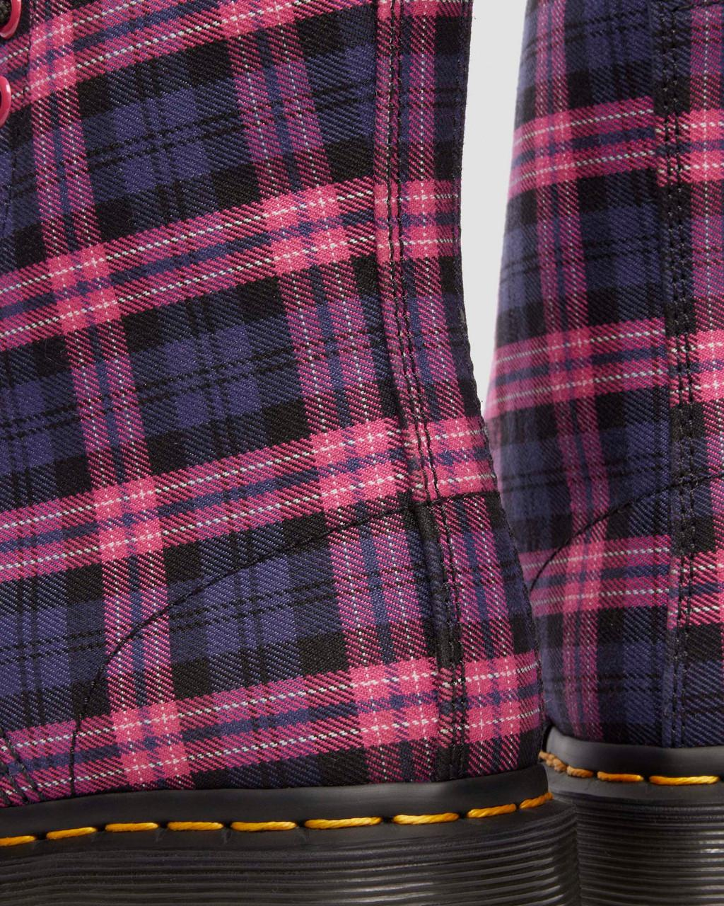 Dr Martens 1460 Pink Tartan Lace Up Boots