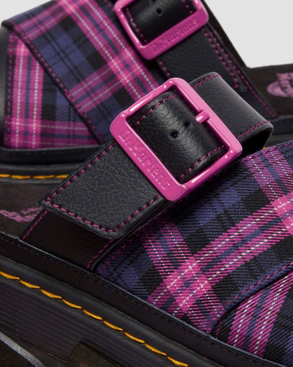 Dr Martens Mattison Slide Sandal - Pink Multi Tartan