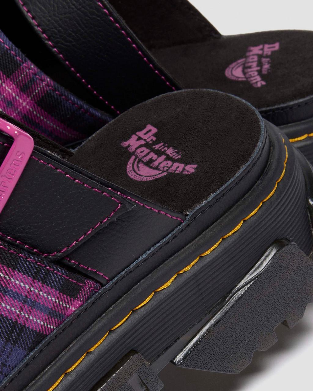 Dr Martens Mattison Slide Sandal - Pink Multi Tartan