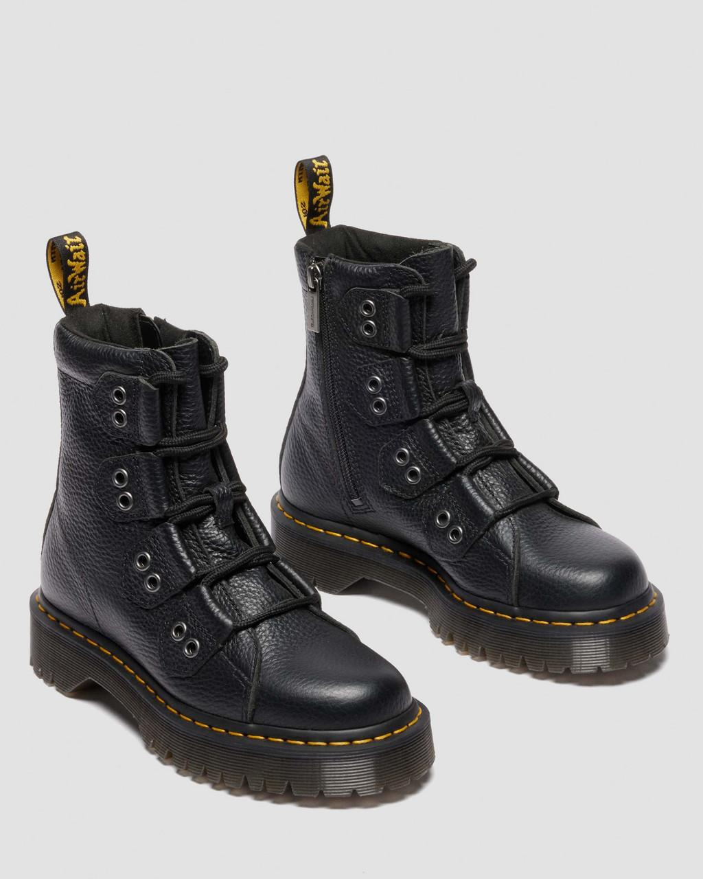 Dr Martens 1460 Bex LTT 4 Tie Boot - Black Milled Nappa