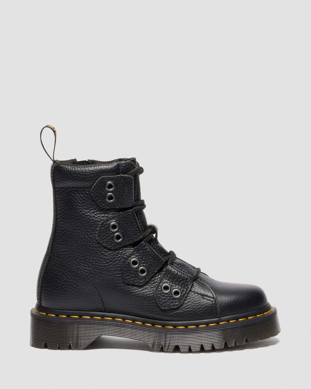 Dr Martens 1460 Bex LTT 4 Tie Boot - Black Milled Nappa