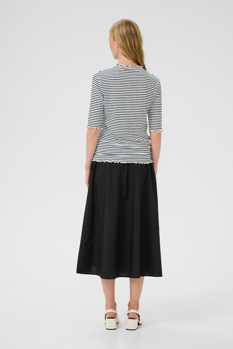 Karen By Simonsen Candace Stripe SS Tee - Egret/Night Sky