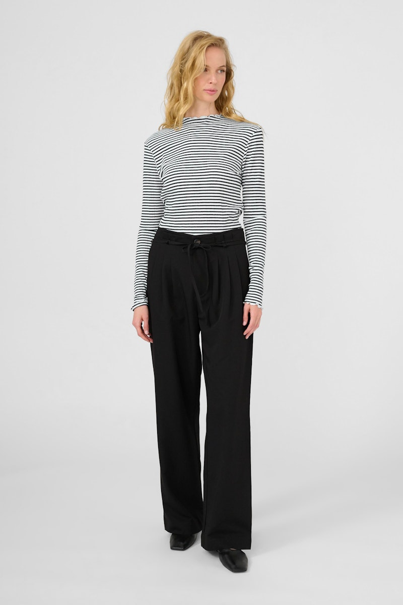 Karen by Simonsen CandaceKB LS Stripe Tee - Egret/Meteorite