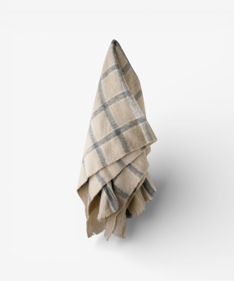 French Country Juniper Check Throw Grey