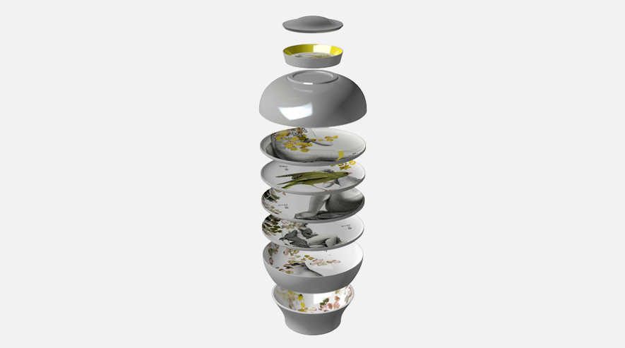 Ibride Yuan Stackable Dinner Set - Parnasse