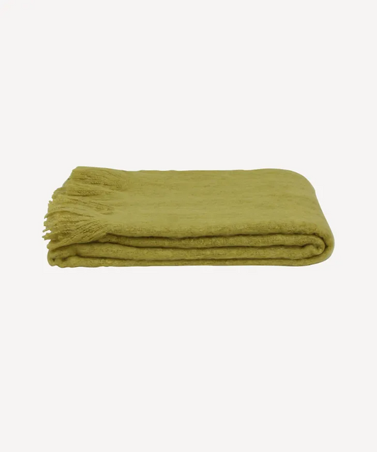 French Country Tassle Throw - Verde