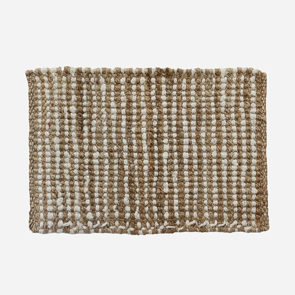 CC Interiors 100% Jute Doormat - Natural & White