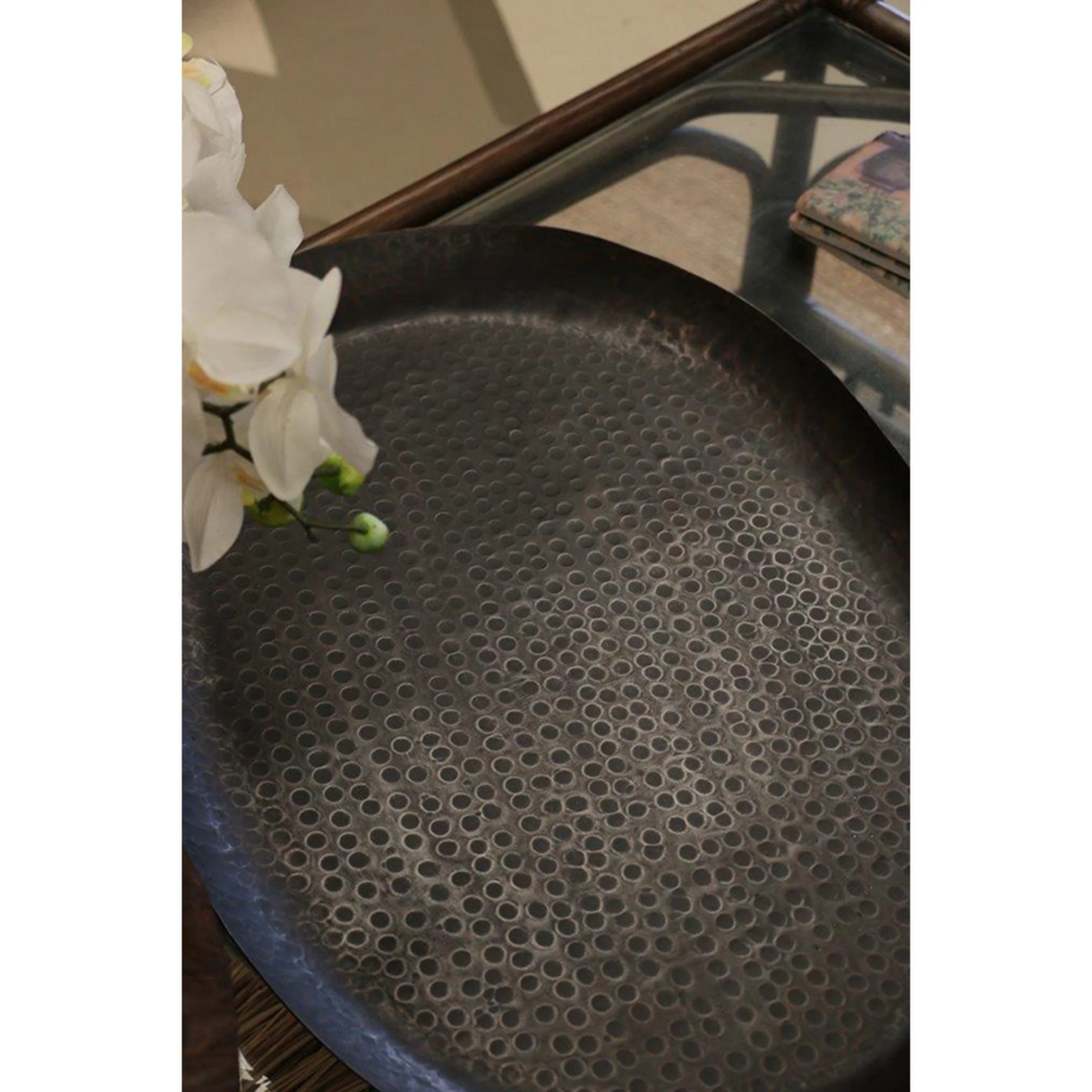 CC Interiors Marrakesh Oval Bronze Tray
