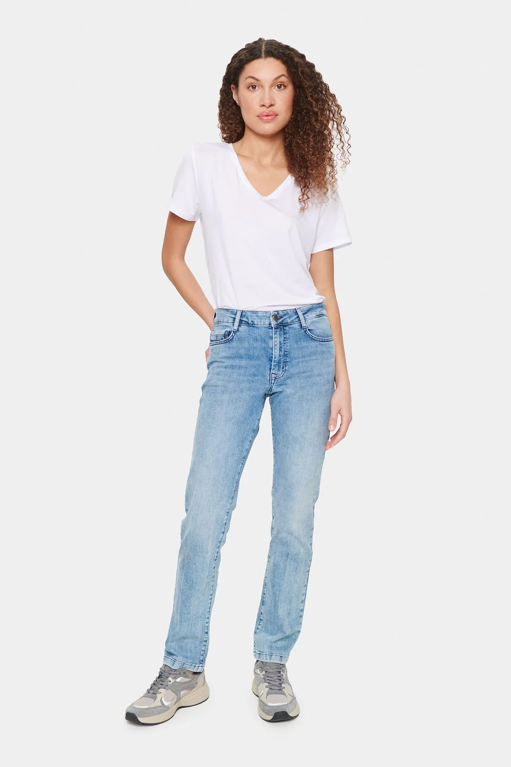 Saint Tropez Molly Regular Jeans - Light Blue Denim