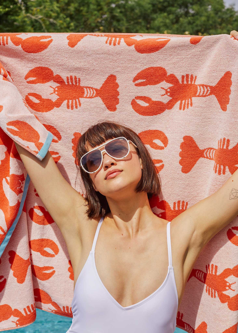 Anorak Organic Cotton Towels - Lobster