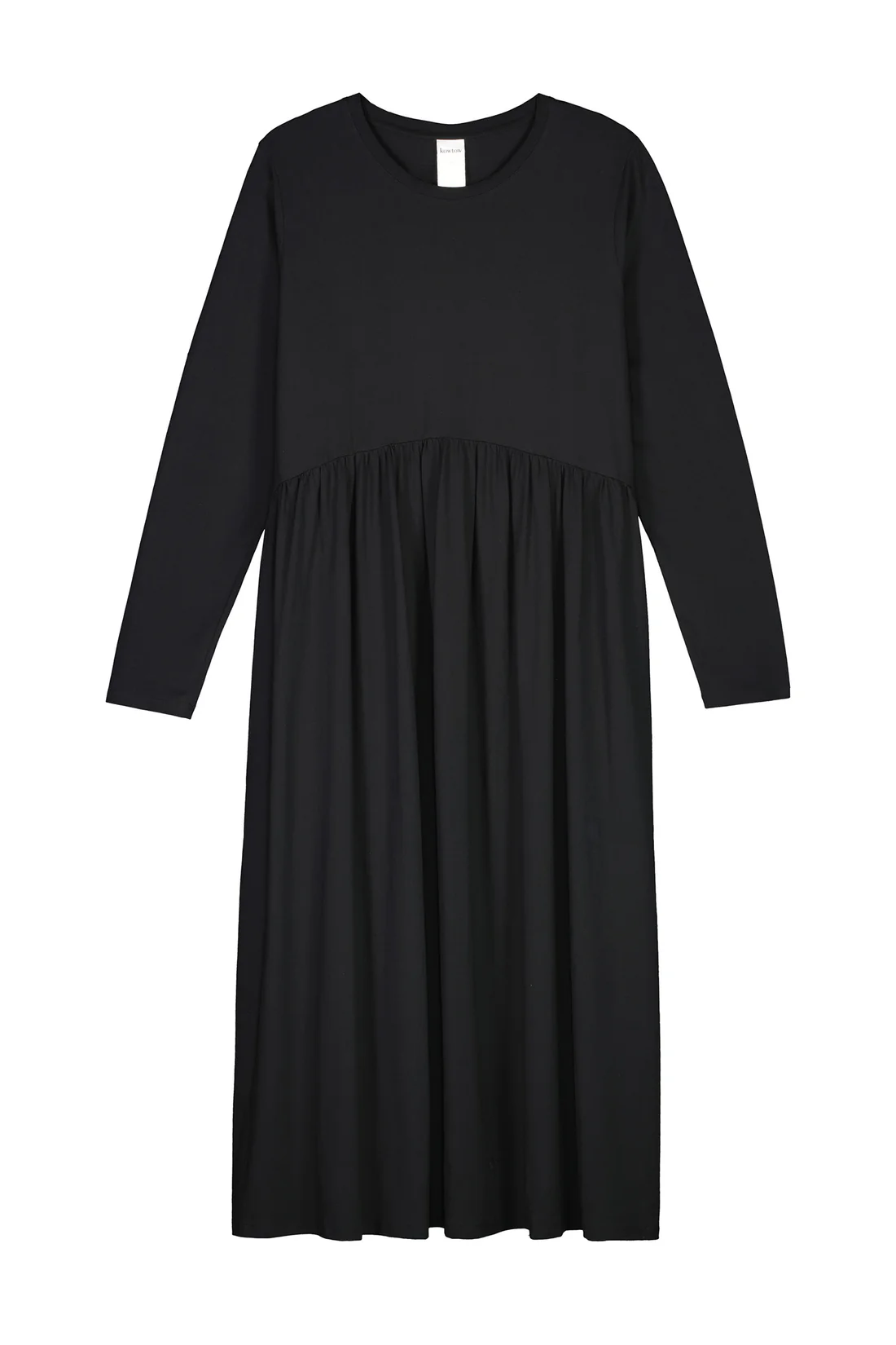 Kowtow Long Sleeve Gather Dress - Black