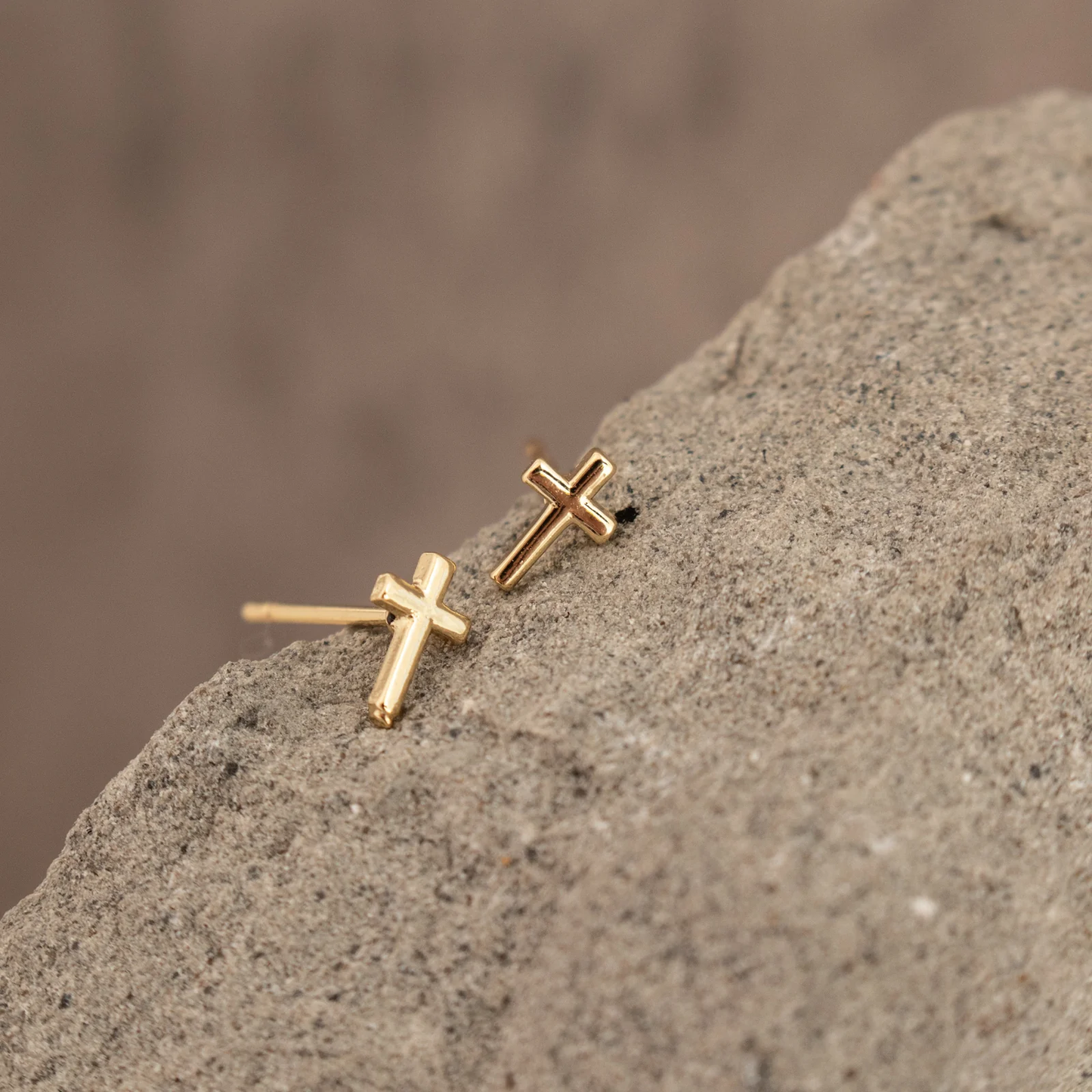 Queen of the Foxes Earrings Simple Cross Studs
