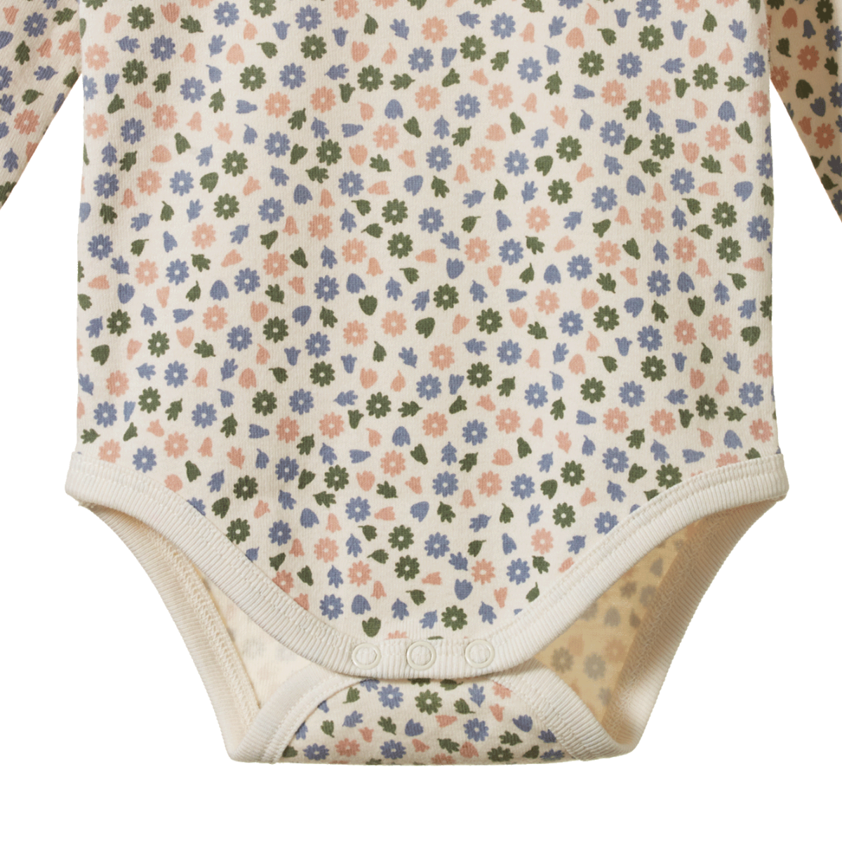 Nature Baby Long Sleeve Bodysuit - Chamomile Blooms Print