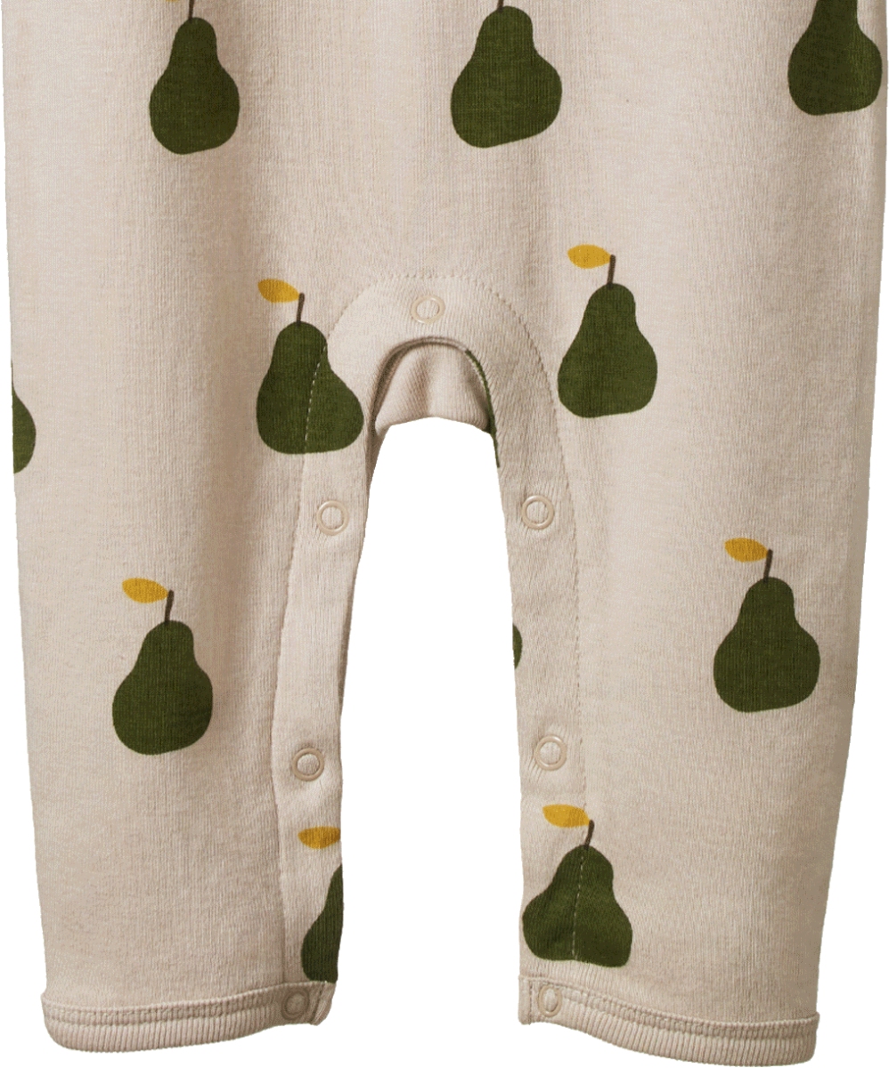 Nature Baby Henley Pyjama Suit - Grande Pear Print