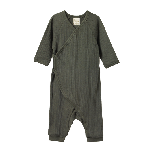 Nature Baby Kimono Pointelle Stretch & Grow - Thyme