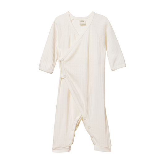 Nature Baby Kimono Stretch & Grow Pointelle - Natural