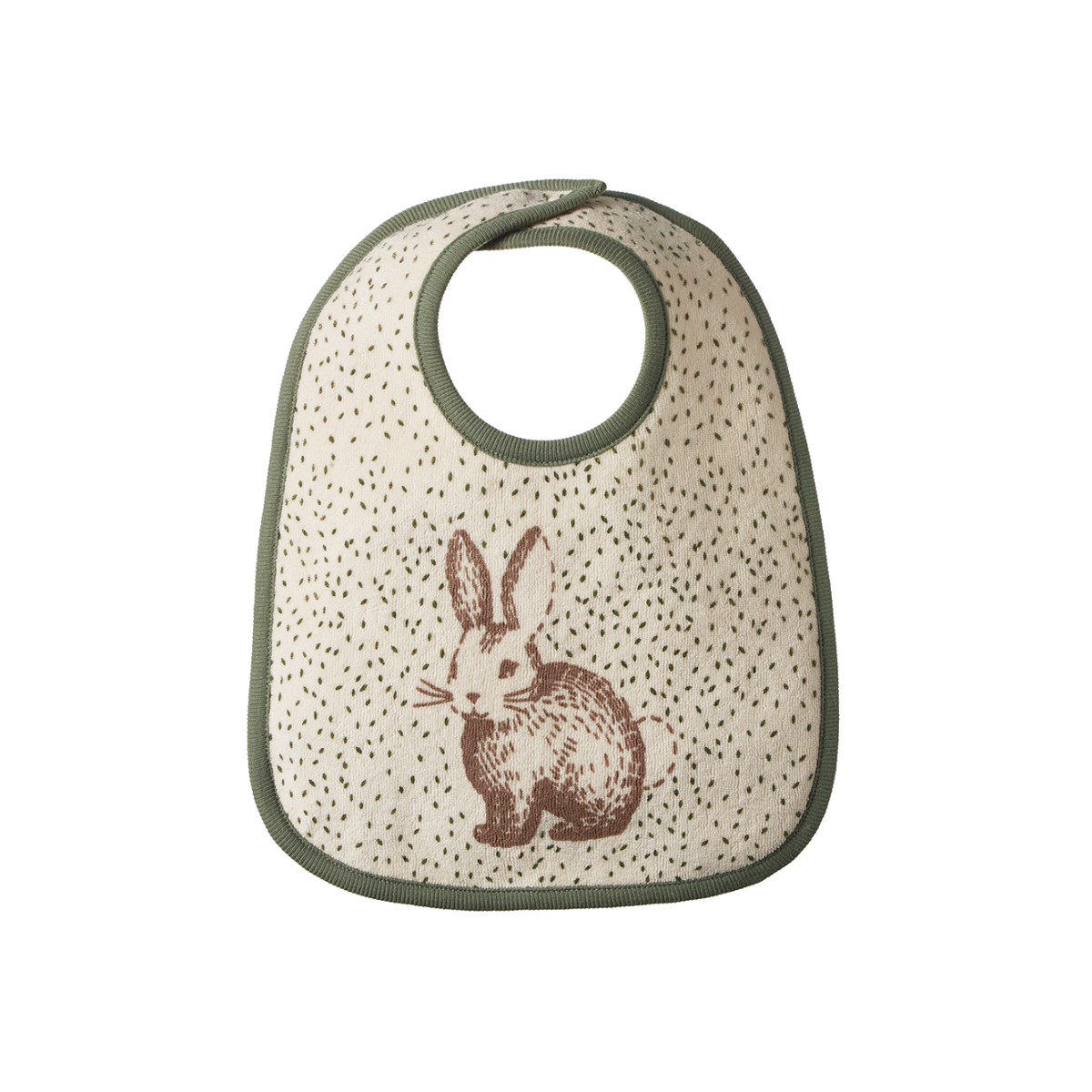 Nature Baby Reversible Bib - Rabbity Print