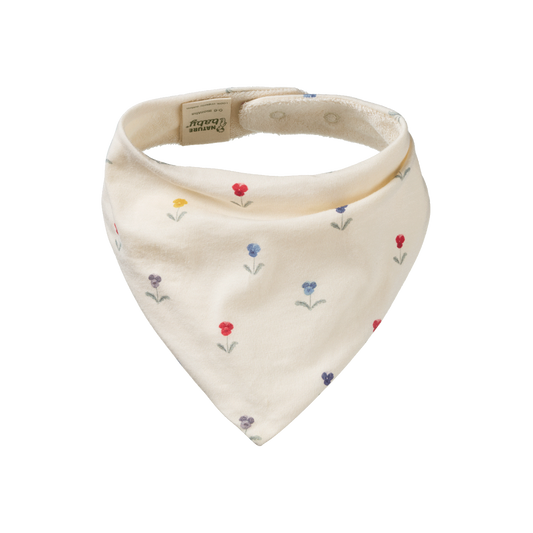 Nature Baby Triangle Bib - Delphine Print