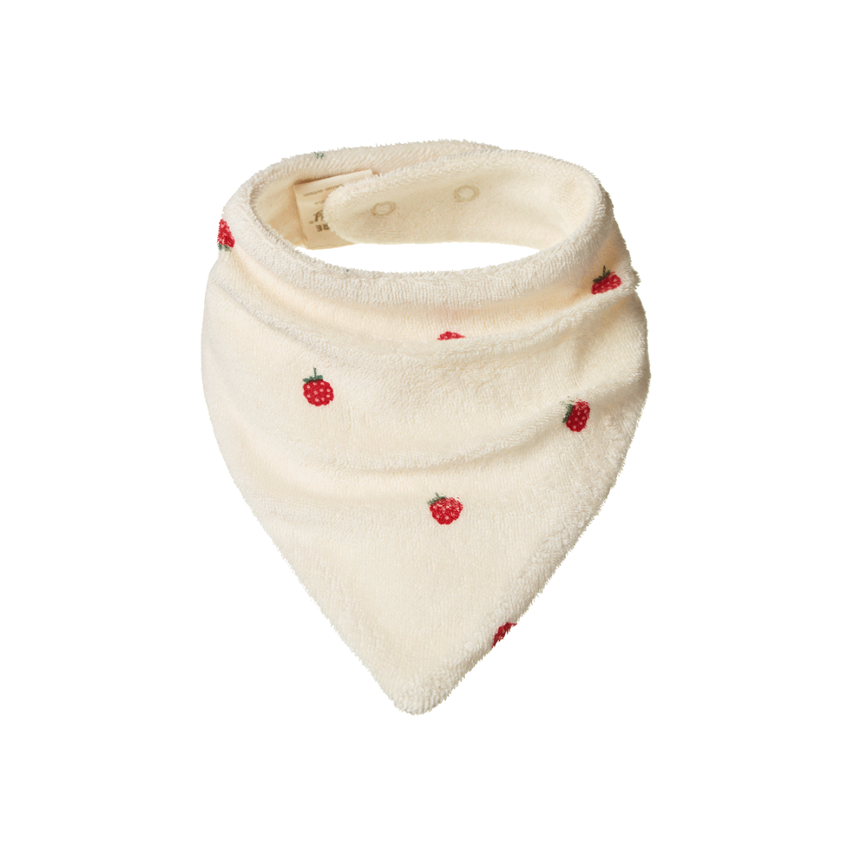 Nature Baby Triangle Bib Terry - Raspberry Print