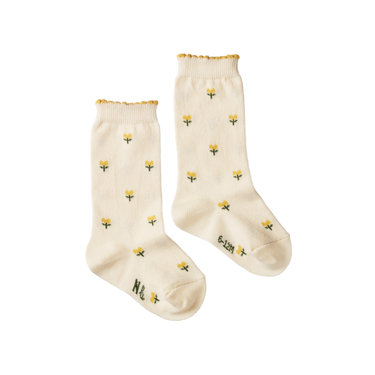 Nature Baby Organic Cotton Socks - Tulips
