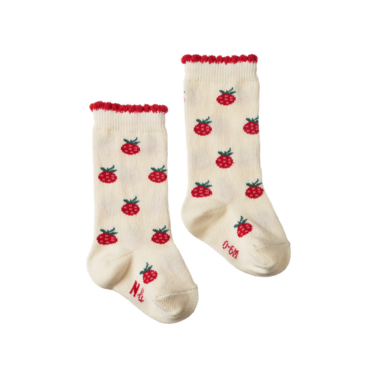 Nature Baby Organic Cotton Socks - Raspberries