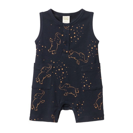 Nature Baby Camper Suit - Fairground Navy Print