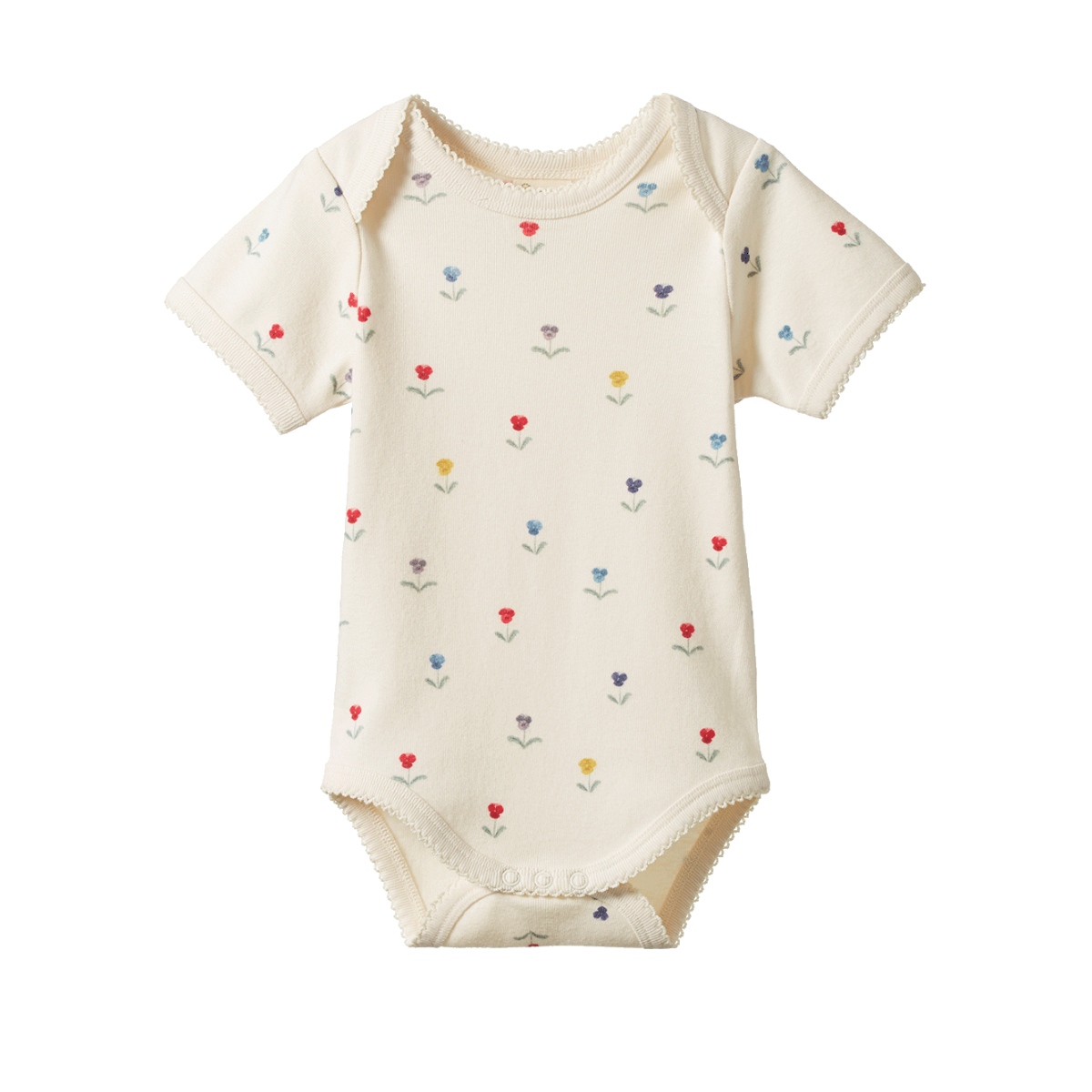 Nature Baby Short Sleeve Bodysuit - Delphine Print