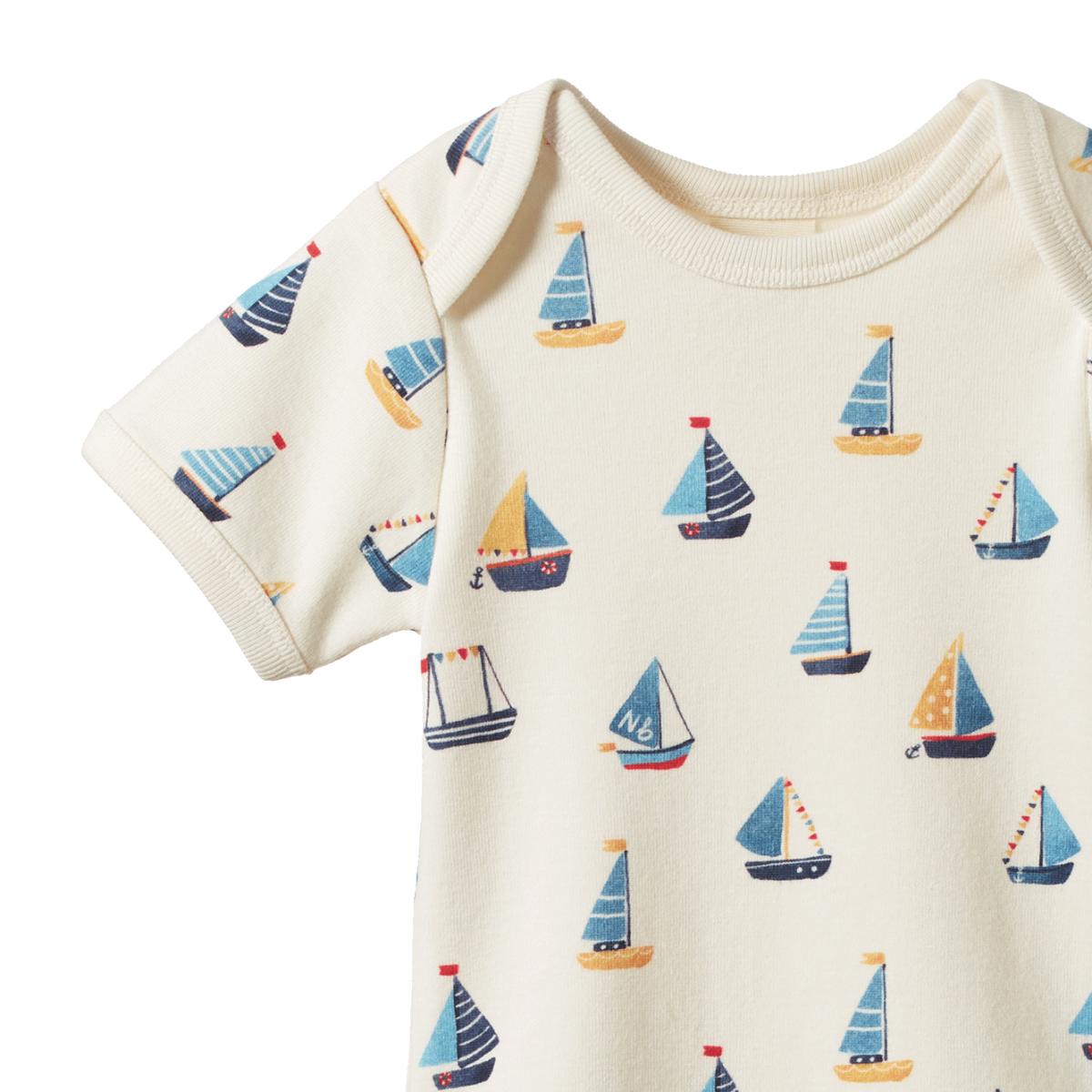 Nature Baby Short Sleeve Bodysuit - Regatta Print