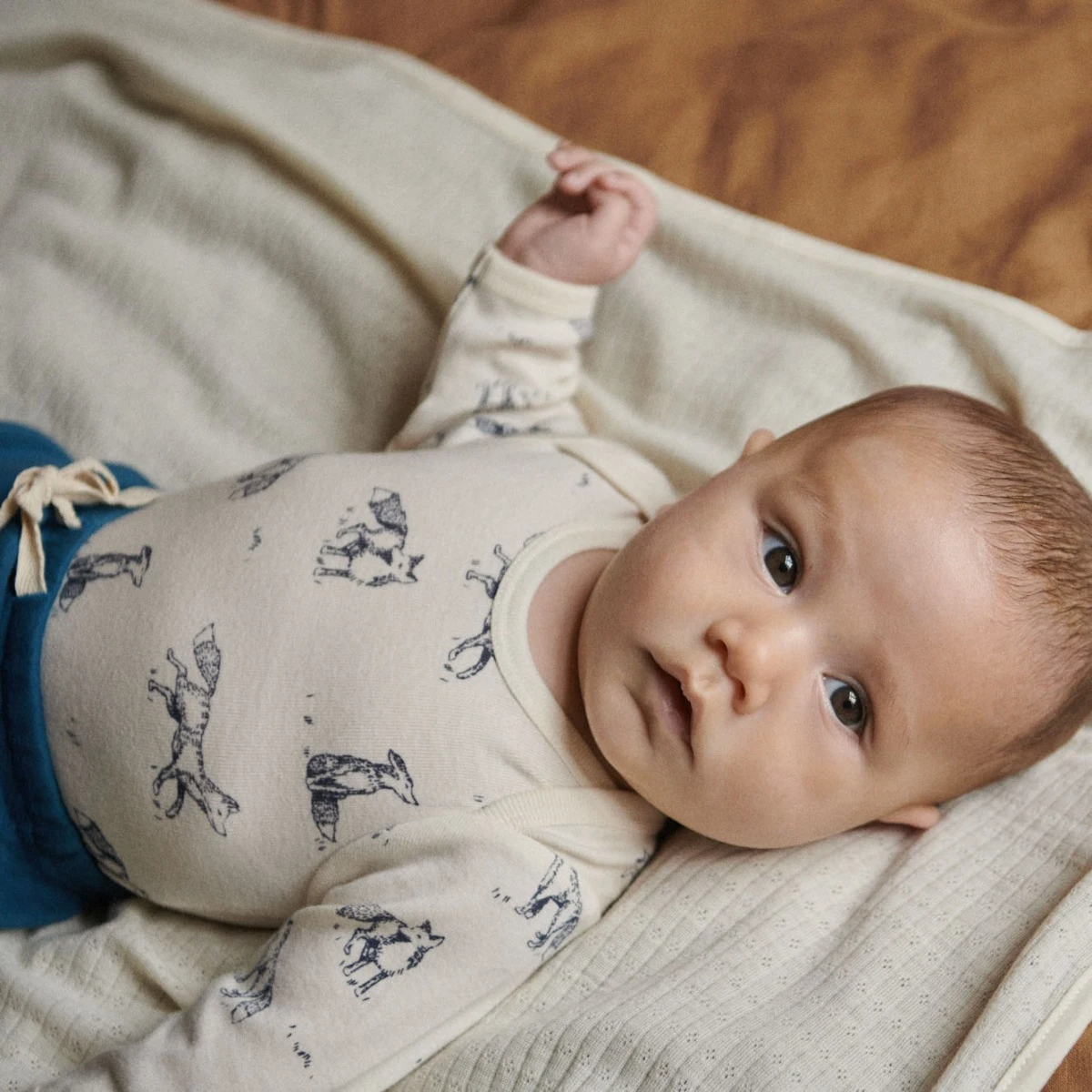 Nature Baby Long Sleeve Bodysuit - Foxy Print