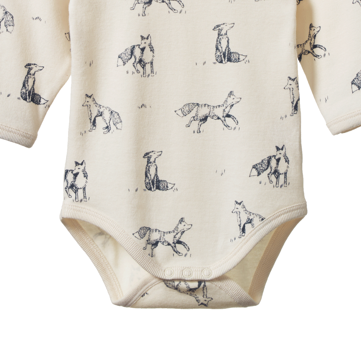 Nature Baby Long Sleeve Bodysuit - Foxy Print